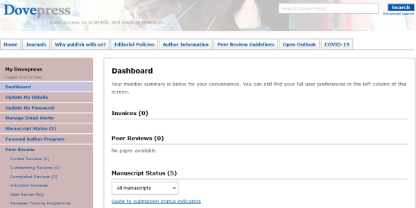 author portal software screen shot