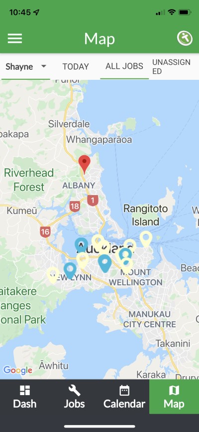 mobile flutter app map screen