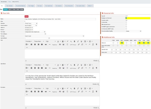 account system integration screen